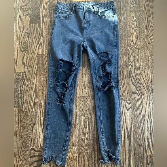 Wild Fable Black Distressed Skinny Jeans Women’s Size 6 - Picture 2 of 6